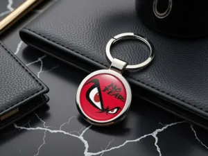 Personalised Keyfob Metallic Style Design